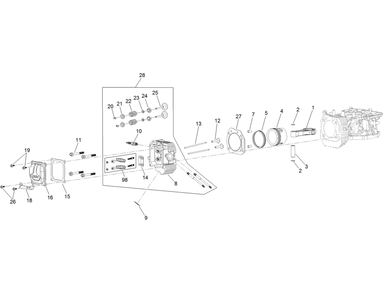 Piston And Cylinder Head Assembly Diagram and Parts List for 33522 411000000 - 411999999 Toro Trimmer
