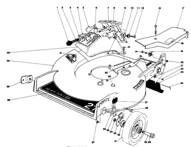 Housing Assembly Diagram and Parts List for 20790 1000001 - 1999999 Toro Lawn Mower