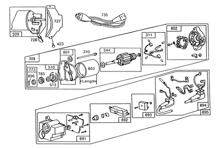 120v Electric Starter Motor No. 37-4630 (Optional) Diagram and Parts List for 38570 1000001 - 1999999 Toro Snow Blower