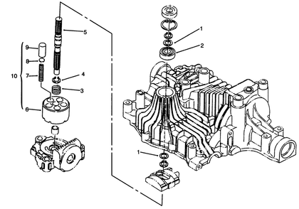 Pump Shaft Diagram and Parts List for 72043 6900001 - 6999999 Toro Lawn Tractor