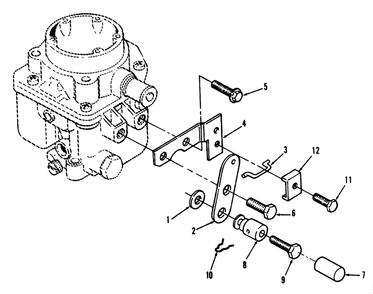 Choke Linkage Diagram and Parts List for 73420 4900001 - 4999999 Toro Lawn Tractor