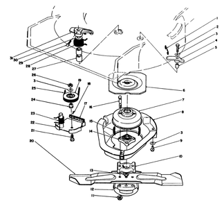 Blade Brake Clutch Assembly Diagram and Parts List for 20584C 9000001 - 9999999 Toro Lawn Mower