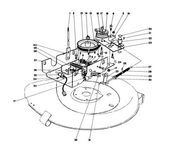 Blade Drive Assembly Diagram and Parts List for 56125 7000001 - 7999999 Toro Lawn Tractor