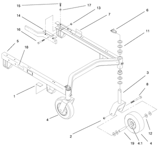 Carrier Frame Assembly Diagram and Parts List for 30753 990001 - 999999 Toro Lawn Mower