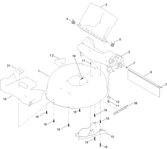 Part Location Diagram of 147-0443 Toro Shield-Trailing
