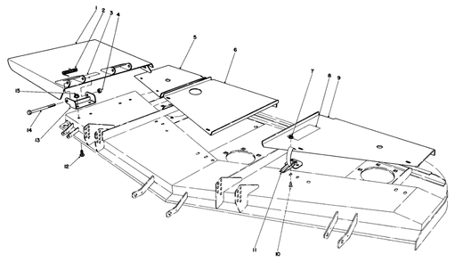 Deflector & Cover Assembly Diagram and Parts List for 30575 600001 - 699999 Toro Lawn Mower