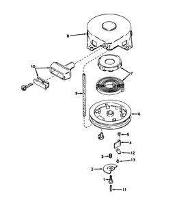 Rewind Starter No. 590473 (5 And 7 H.P. Snowthrower Model Nos. 38040 And 38050) Diagram and Parts List for 38050 9000001 - 9999999 Toro Snow Blower