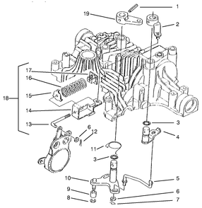 Brake Interlock Diagram and Parts List for 72064 7900001 - 7999999 Toro Lawn Tractor