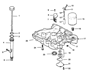 Oil Pan/Lubrication-Engine Kohler Model No. Cv12.5t-1254 Diagram and Parts List for 30157 490001 - 499999 Toro Lawn Tractor Accessories