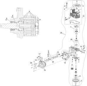 Rh Hydro Assembly No. 135-7910 Diagram and Parts List for 74090 410000000 - 412999999 Toro Lawn Tractor
