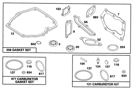 Engine Briggs & Stratton Model 12f802-0667-01 Diagram and Parts List for 20913B 69000001 - 69999999 Toro Lawn Mower