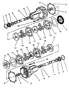 Transmission Eaton Model 751-045 Diagram and Parts List for 42-16BE01 2000001 - 2999999 Toro Lawn Tractor