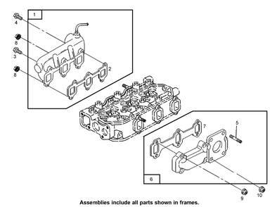 Manifold Assembly Diagram and Parts List for 74268 (313000001-313999999)(2013) Toro Lawn Mower