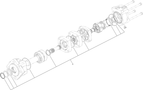 Hydraulic Motor Assembly No. Au188974a1 Diagram and Parts List for 25411 400000000 - 999999999 Toro Lawn Tractor Accessories