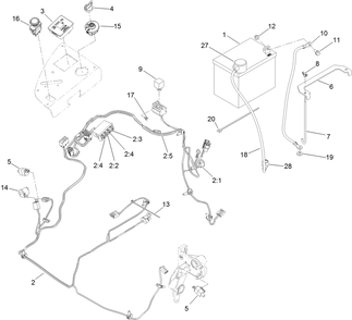 Electrical Assembly Diagram and Parts List for 74938 (313000001-313999999)(2013) Toro Lawn Mower
