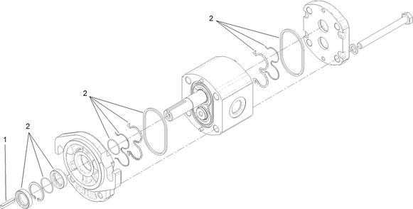 Gear Pump Assembly No. 114-3072 Diagram and Parts List for 22972 402461470 - 404709999 Toro Lawn Tractor Accessories