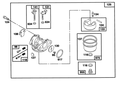 Engine Briggs & Stratton Model 124707-3185-01 Diagram and Parts List for 20437 39000001 - 39999999 Toro Lawn Mower