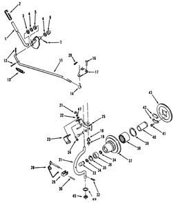 Pto Clutch And Control Diagram and Parts List for 31-10K803 2000001 - 2999999 Toro Lawn Tractor