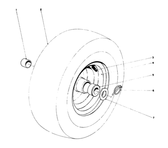 Wheel Assembly Diagram and Parts List for 38090 3000001 - 3999999 Toro Snow Blower