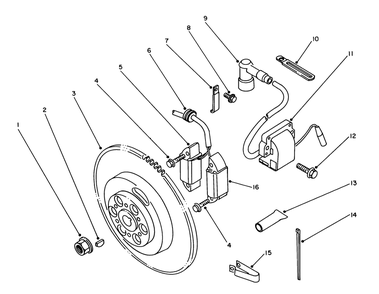 Magneto Assembly Diagram and Parts List for 62040 7000001 - 7999999 Toro Generator