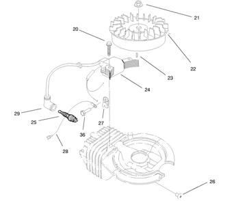 Engine Assembly (Continued) Model No. 47pt6-5 Diagram and Parts List for 38436 7900001 - 7999999 Toro Snow Blower