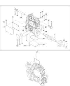 Fuel Injection Pump Assembly Diagram and Parts List for 22352 412900000 - 999999999 Toro Lawn Tractor Accessories