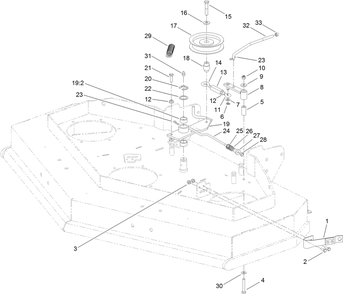 Idler Arm Assembly Diagram and Parts List for 2712 312000001 - 312999999 Toro Lawn Tractor Accessories
