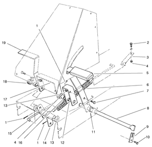 Brake & Clutch Assembly Diagram and Parts List for 70089 9900001 - 9999999 Toro Lawn Tractor