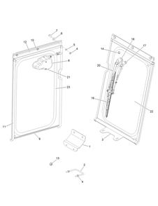 Windshield Assembly No. 136-7665 Diagram and Parts List for 25208 400000000 - 999999999 Toro Lawn Tractor Accessories