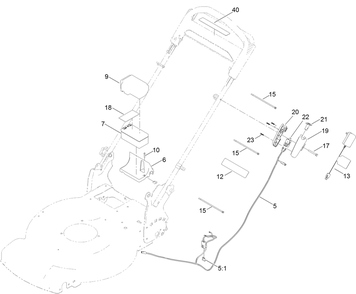 Electrical Assembly Diagram and Parts List for 21763 405559501 - 409999999 Toro Lawn Mower