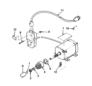 Starter Motor Kit-Model 38-7590 Diagram and Parts List for 38040 2000001 - 2999999 Toro Snow Blower