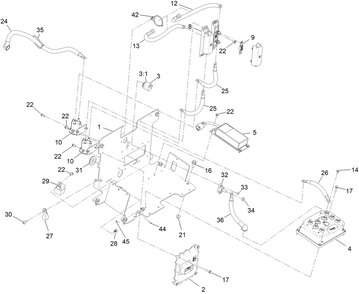Battery Cable Assembly Diagram and Parts List for 18850TE 414300000 - 999999999 Toro Lawn Mower