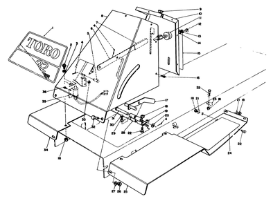 Front Tower Assembly Diagram and Parts List for 56145 4000001 - 4999999 Toro Lawn Tractor