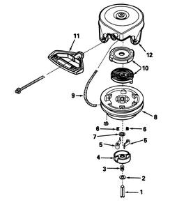 Rewind Starter No. 590630 Diagram and Parts List for 38573 8000001 - 8999999 Toro Snow Blower
