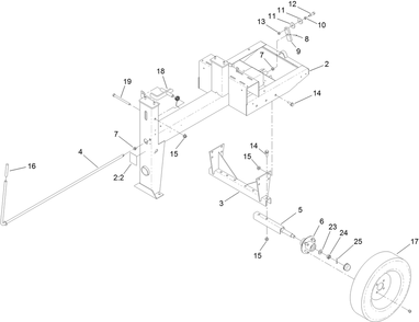 Part Location Diagram of 131-7532 Toro Frame Asm