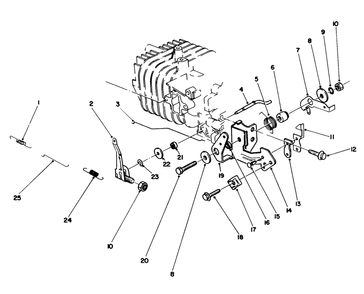Governor Assembly (Model No. 47ph7) Diagram and Parts List for 20746C 8000001 - 8999999 Toro Lawn Mower