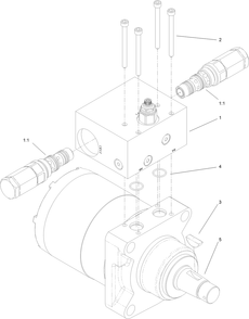 Hydraulic Motor Assembly No. 121-1957 Diagram and Parts List for 23214 404320000 - 405799999 Toro Stump Grinder