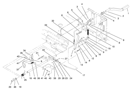 Parking Brake Diagram and Parts List for 74105 79000001 - 79999999 Toro Lawn Tractor