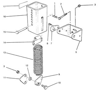 Counter Balance Assembly Diagram and Parts List for 30652 890001 - 899999 Toro Lawn Mower