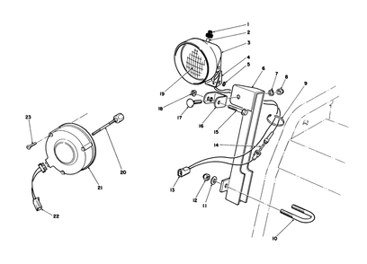 Light Kit No. 66-7930 (Optional) Diagram and Parts List for 38540 2000001 - 2999999 Toro Snow Blower