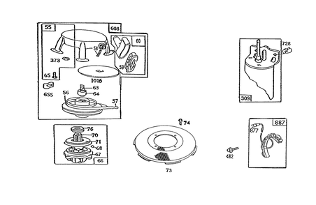 Rewind-Briggs & Stratton No. 286707-0119-01 Diagram and Parts List for 56185 1000001 - 1999999 Toro Lawn Tractor