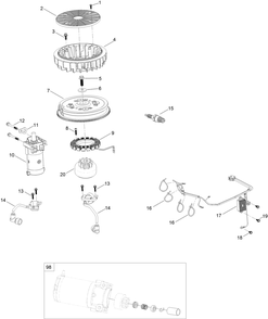 Ignition And Electrical Assembly Diagram and Parts List for 74450 400000000-402099999 Toro Lawn Tractor