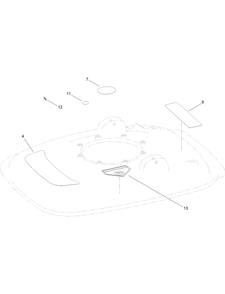 Deck Decal Assembly Diagram and Parts List for 02606 (313000001-313999999)(2013) Toro Lawn Mower