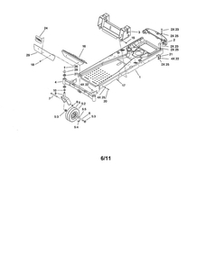 Frame Assembly Diagram and Parts List for 74373 290000001 AND UP Toro Lawn Mower