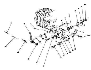 Governor Assembly (Model No. 47pl0-1) Diagram and Parts List for 16585 1000001 - 1999999 Toro Lawn Mower