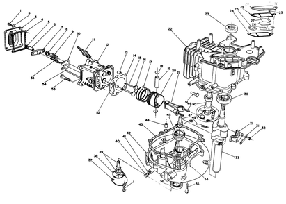 Crankcase Assembly (Model No. Vmk9) Diagram and Parts List for 20920 0000001 - 0999999 Toro Lawn Mower