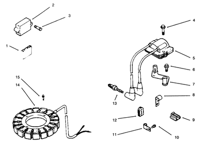 Ignition Diagram and Parts List for 30180 690001 - 699999 Toro Lawn Tractor Accessories