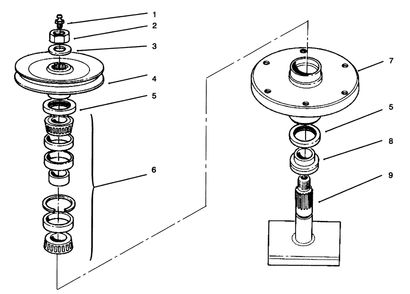 Drive Spindle No. 27-0870 Diagram and Parts List for 30152 492001 - 499999 Toro Lawn Mower