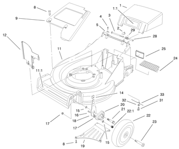 Housing Assembly Diagram and Parts List for 26639 8900001 - 8999999 Toro Lawn Mower