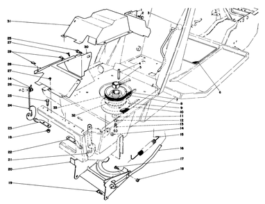 Clutch & Actuator Assembly Diagram and Parts List for 57385 0000001 - 0999999 Toro Lawn Tractor